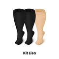 Meias de Compressão ConfortLife Plus Size (Kit 3 Pares)