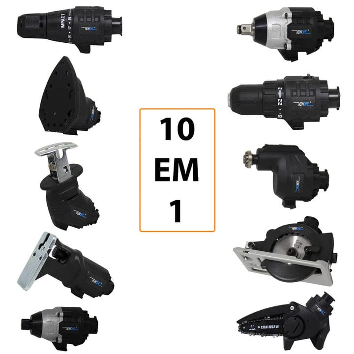 PowerMax Pro Kit 10 em 1  - Parafusadeira Furadeira Lixadeira Serra Martelete Elétrico Espatulas