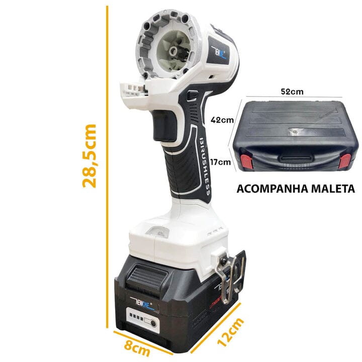 PowerMax Pro Kit 10 em 1  - Parafusadeira Furadeira Lixadeira Serra Martelete Elétrico Espatulas